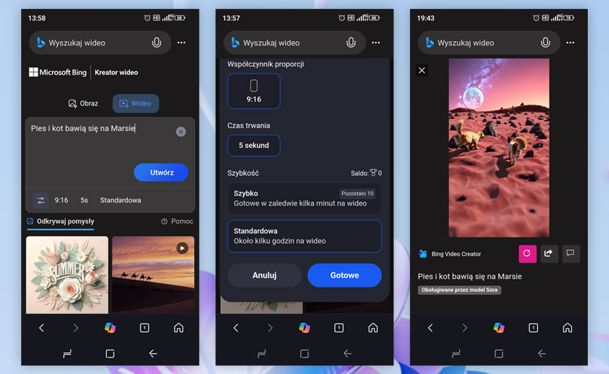 Bing Video Creator - darmowe narzędzie do generowania wideo z AI