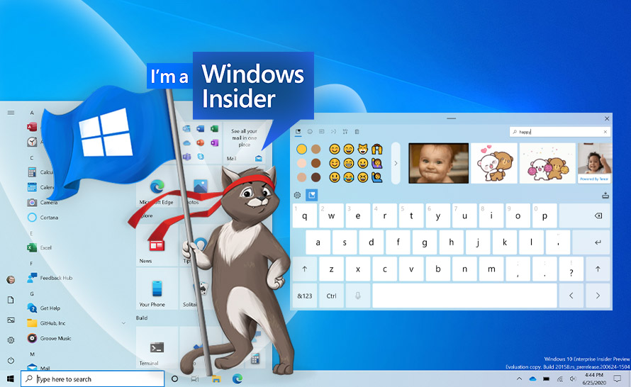 Pisanie za pomocą głosu i nowa klawiatura dotykowa w Windows 10 (build 20206)