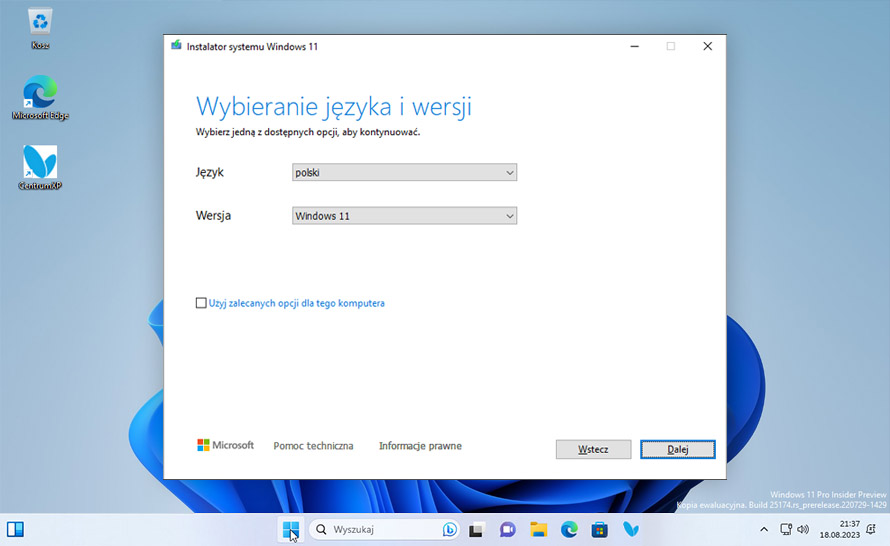 Windows 11 23H2 w Media Creation Tool nadal niedostępny