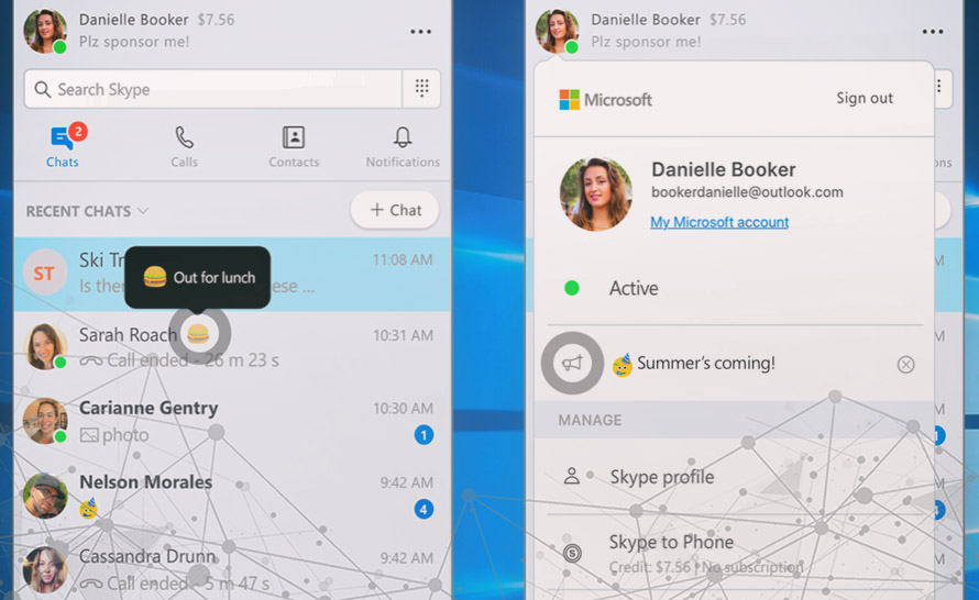 Jak się czujesz? Skype pomoże Ci to wyrazić gotowym opisem