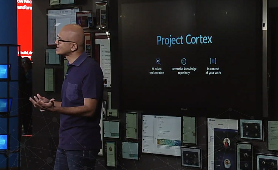 Project Cortex. AI obejmuje dane z naszej organizacji i przekształca je w wiedzę