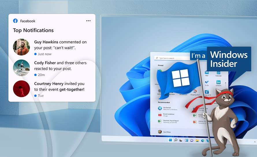 Nowy widżet Facebooka w Windows 11 (build 25357 w Canary Channel)