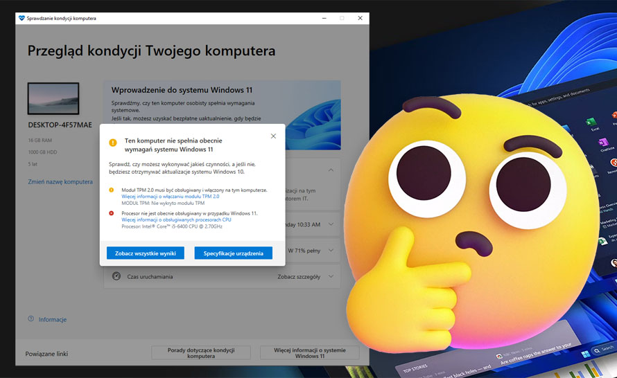 Microsoft nie chce obniżyć wymagań Windowsa 11