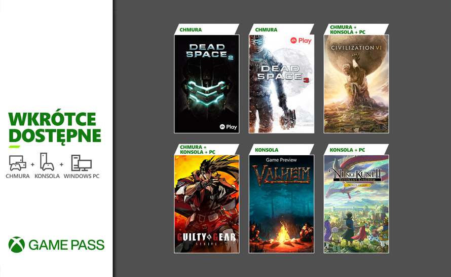 Civilisation VI i Dead Space 2/3 w aktualizacji Xbox Game Pass