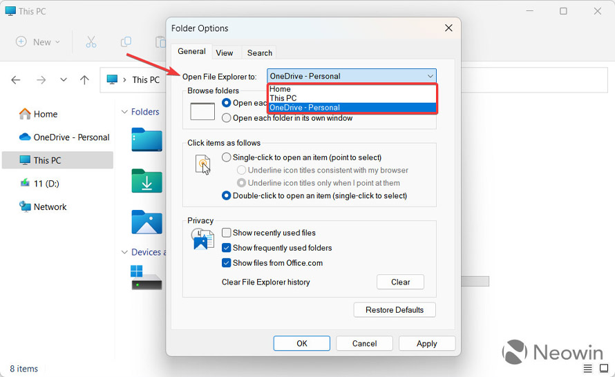 Eksplorator plików w Windows 11 może otwierać się bezpośrednio w OneDrive