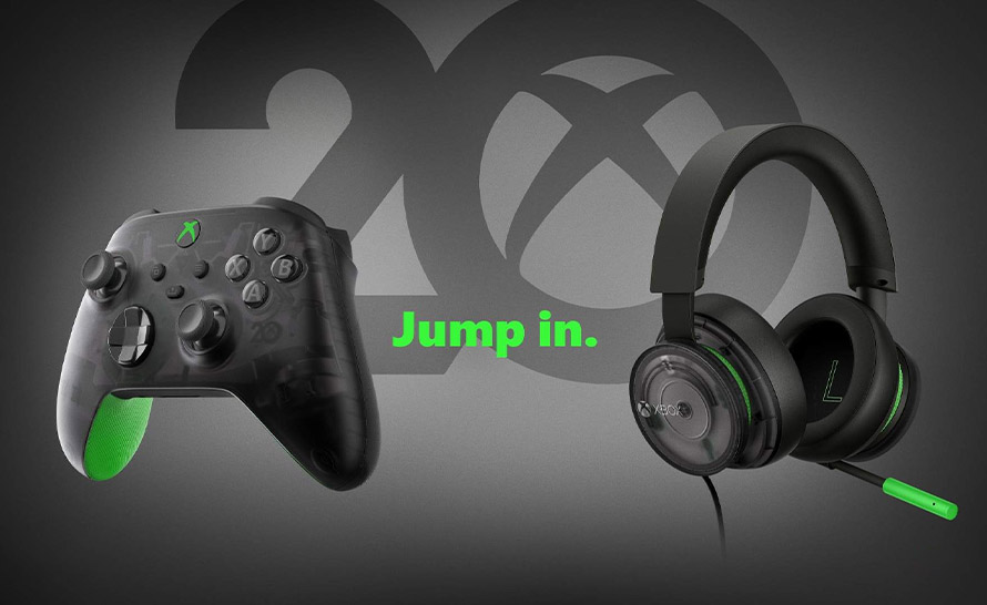 Kontroler i zestaw słuchawkowy Xbox w edycji specjalnej na 20. rocznicę
