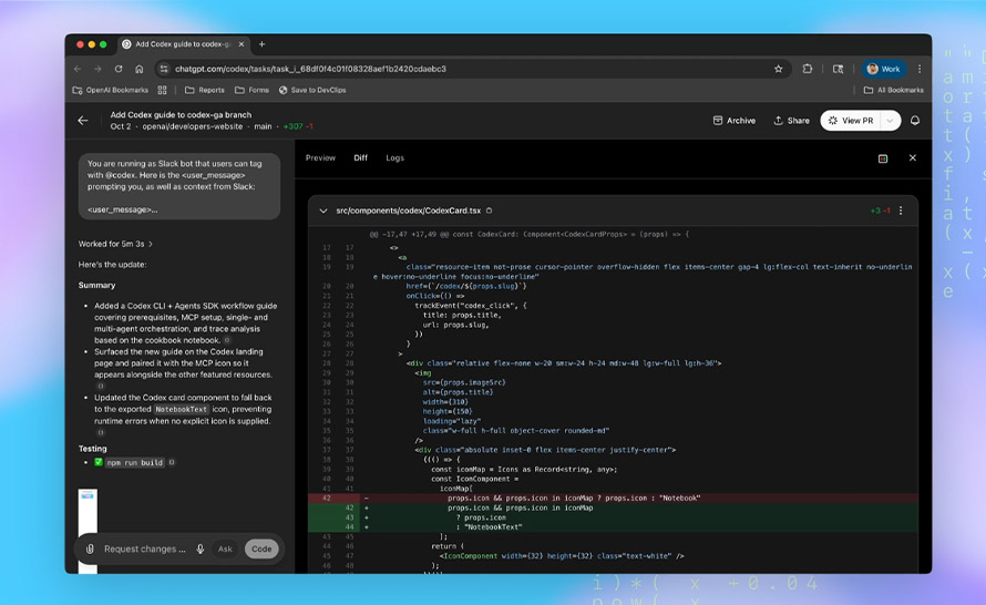 OpenAI Codex już ogólnodostępny. Nowe funkcje i integracje