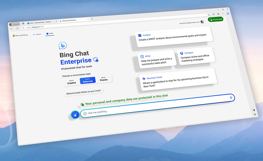Bing Chat Enterprise od września w Microsoft 365
