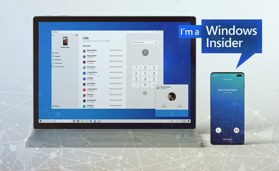 Funkcja połączeń w końcu w aplikacji Twój telefon! Co nowego w Windows 10 20H1 (build 18999)?