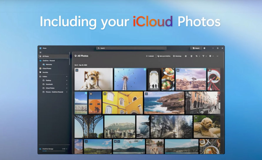 Łatwy dostęp do zdjęć z iCloud w aplikacji Zdjęcia na Windows 11