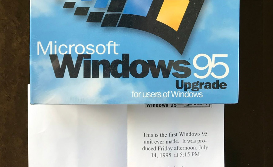 Pierwsza wyprodukowana kopia Windows 95 w kolekcji byłego pracownika Microsoft