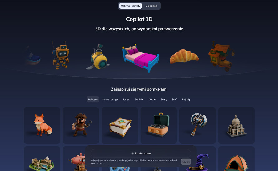 Copilot 3D. Darmowy generator modeli 3D ze zdjęcia