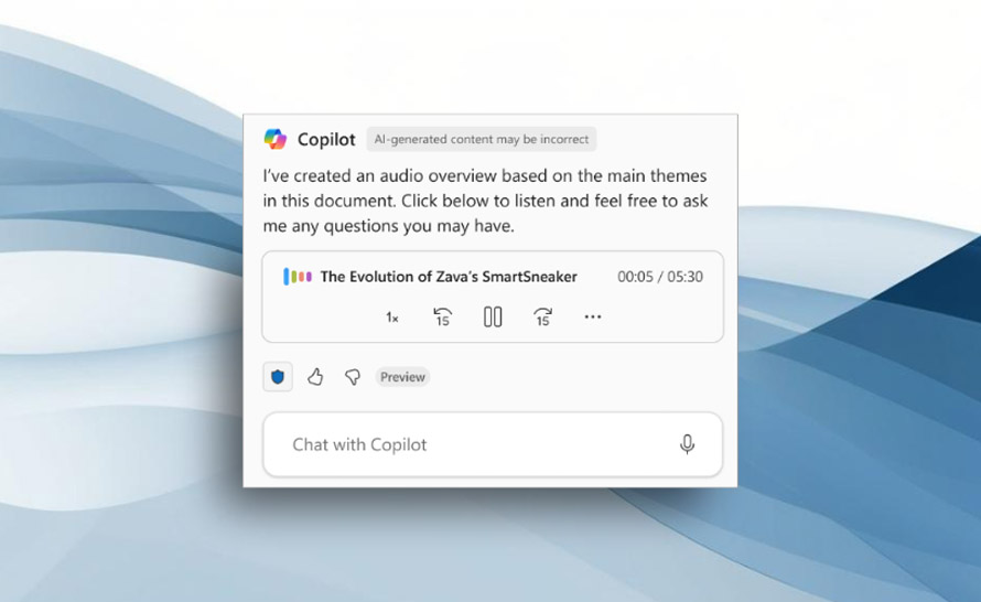 Copilot w Wordzie umożliwia streszczanie tekstu AI w formie audio