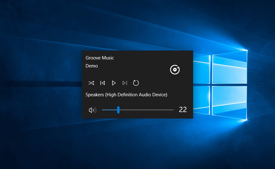 Nowy układ menu głośności w Windows 10 20H2
