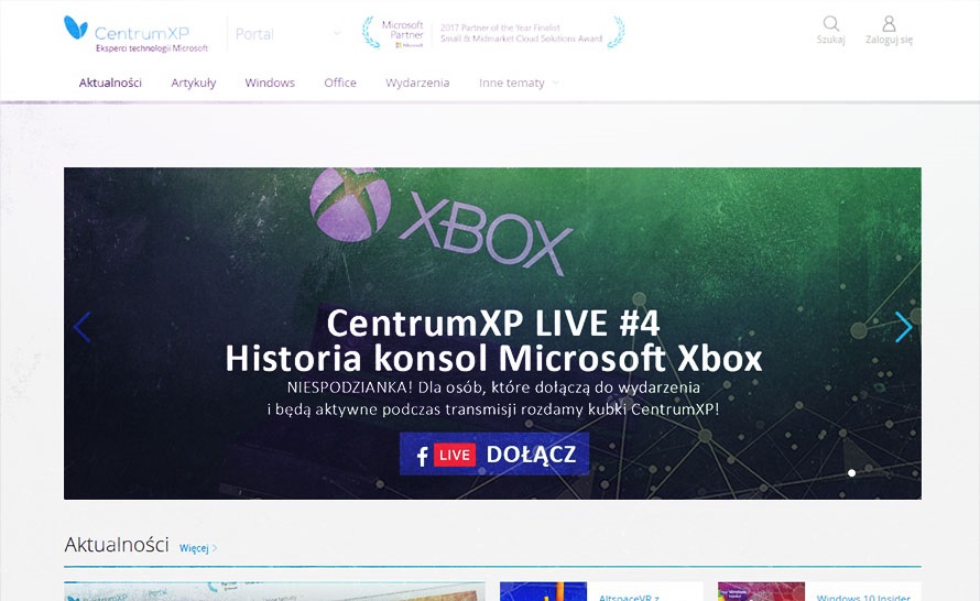 Witamy na zupełnie nowym Portalu CentrumXP!