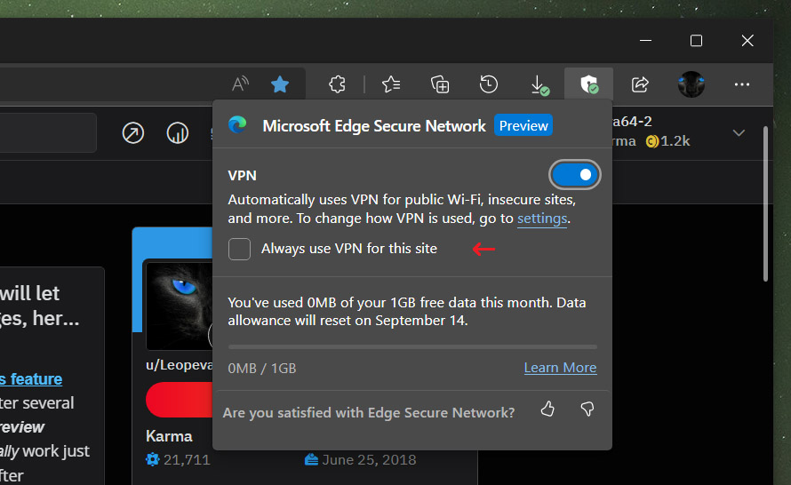 Microsoft Edge Secure Network: darmowy VPN w Edge Canary
