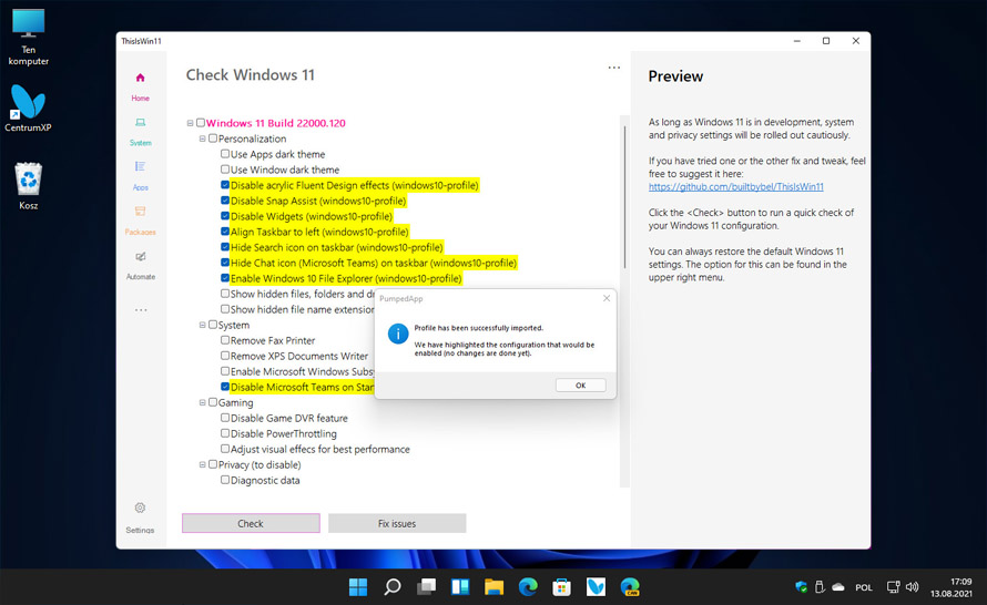 ThisIsWin11 - powstało nieoficjalne narzędzie do personalizacji Windows 11