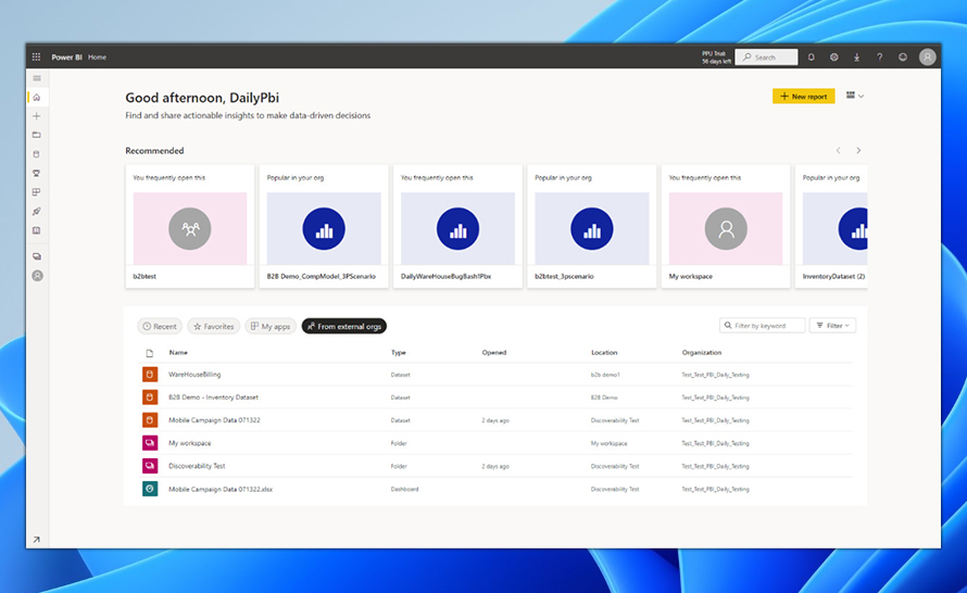 Power BI zyskał łączność z OneDrive i SharePoint