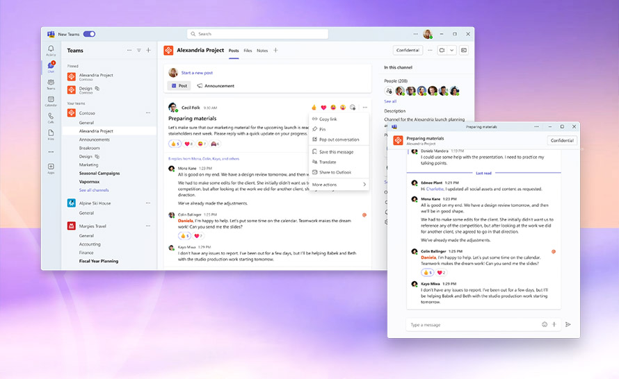 Zmiana nazwy ogólnego kanału zespołu w Microsoft Teams