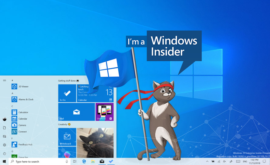 Nowy jasny motyw w Windows 10 19H1 (build 18282)