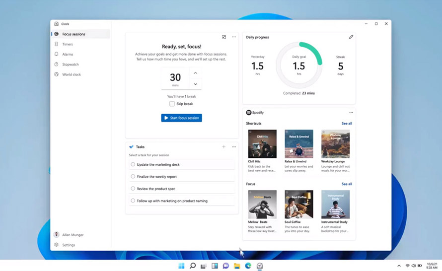 Spotify działa na powrót w Sesjach skupienia na Windows 11