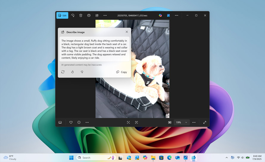 AI w Windows 11 może teraz opisywać zdjęcia