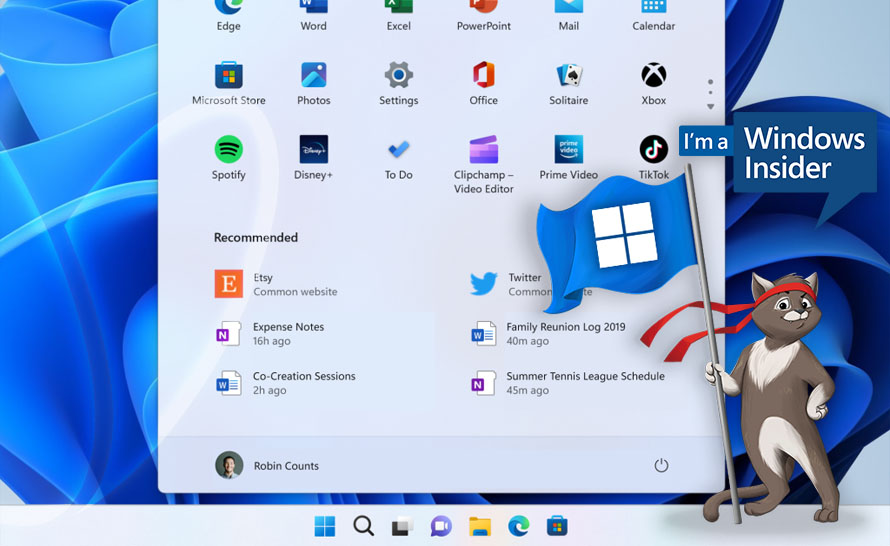 Polecane witryny w menu Start w Windows 11 22H2 (build 22621.2359 w Release Preview Channel)