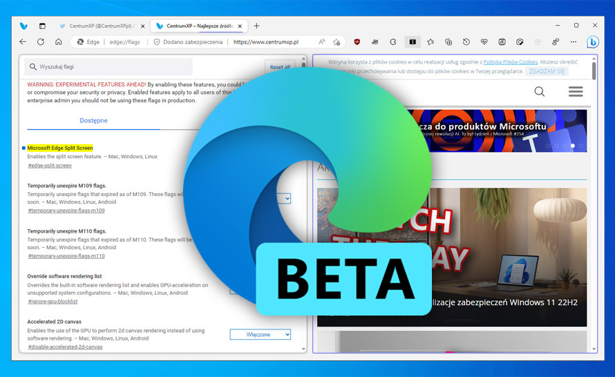 Microsoft Edge Beta w wersji 111 - najważniejsze zmiany