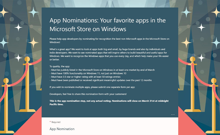 Microsoft Store zachęca do nominowania najlepszych aplikacji