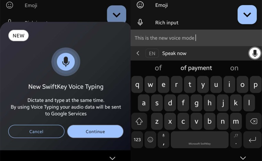 SwiftKey na Androida pozwala pisać i dyktować jednocześnie