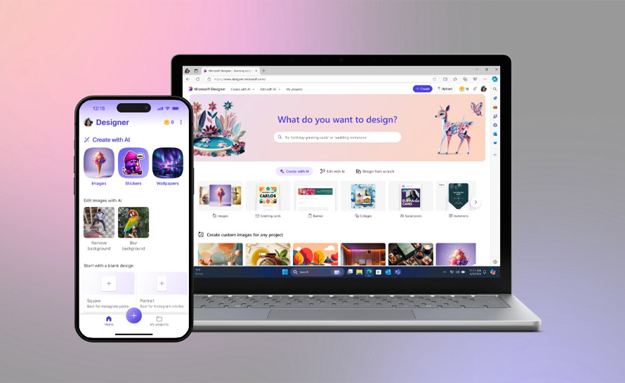 Microsoft Designer ogólnodostępny na wszystkich platformach dla kont osobistych