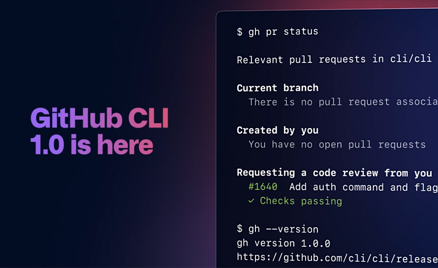 GitHub przeniesiony w całości do terminala za pomocą GitHub CLI 1.0