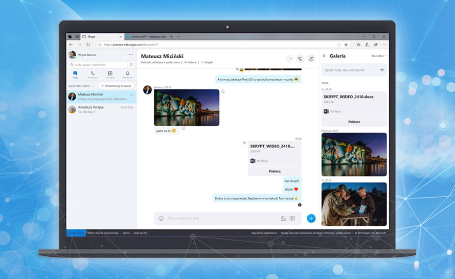 Podgląd zdjęć przed wysłaniem w Skype dla Windows 10