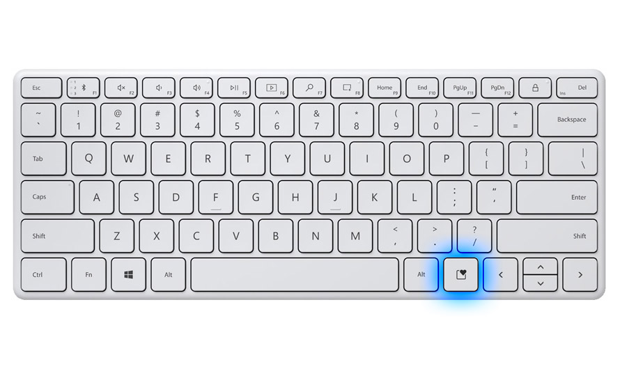 Tajemniczy przycisk na nowej klawiaturze bluetooth Microsoftu