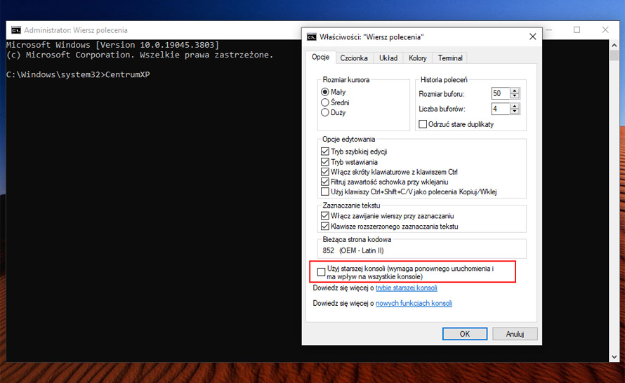 Tryb starszej konsoli zostanie wycofany z Windows 10 i 11