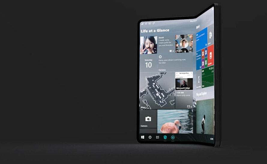 Surface Phone złożony z warstw. Patent opisuje nową konstrukcję