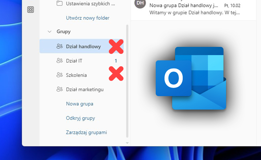 Jak ukryć grupy w Outlooku w Microsoft 365?