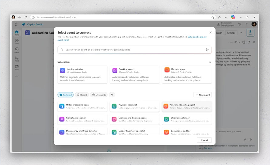 Orkiestracja wielu agentów AI w Microsoft Copilot Studio