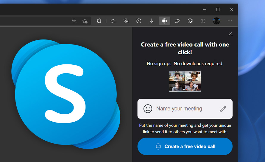 Skype Meet Now zaczął być integrowany z Microsoft Edge