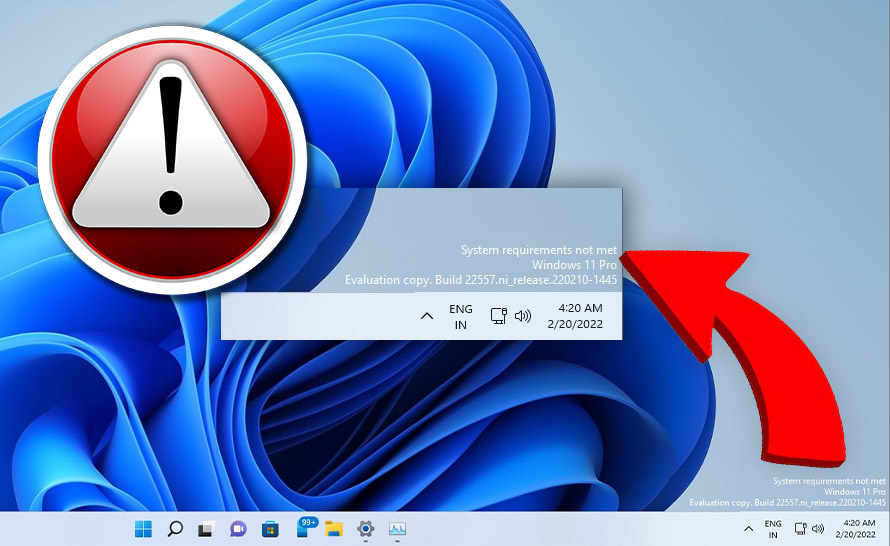 Windows 11 zaczął wyświetlać znak wodny na niewspieranych PC