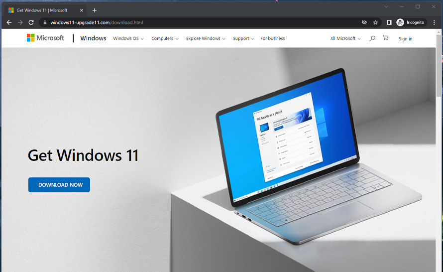 Fałszywa aktualizacja do Windows 11 instaluje złośliwe oprogramowanie