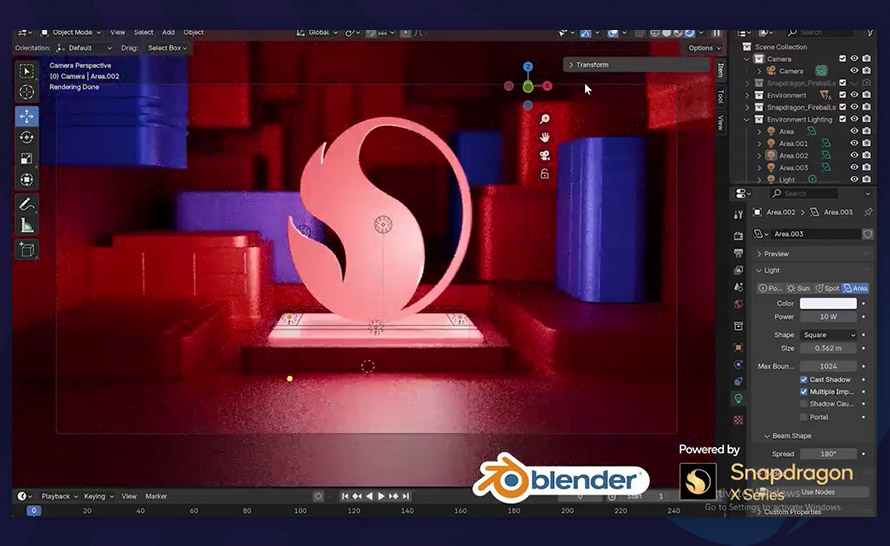 Blender i inne aplikacje Windows z ulepszeniami na Snapdragon X Series