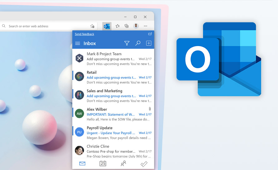 Outlook już dostępny jako rozszerzenie dla Microsoft Edge