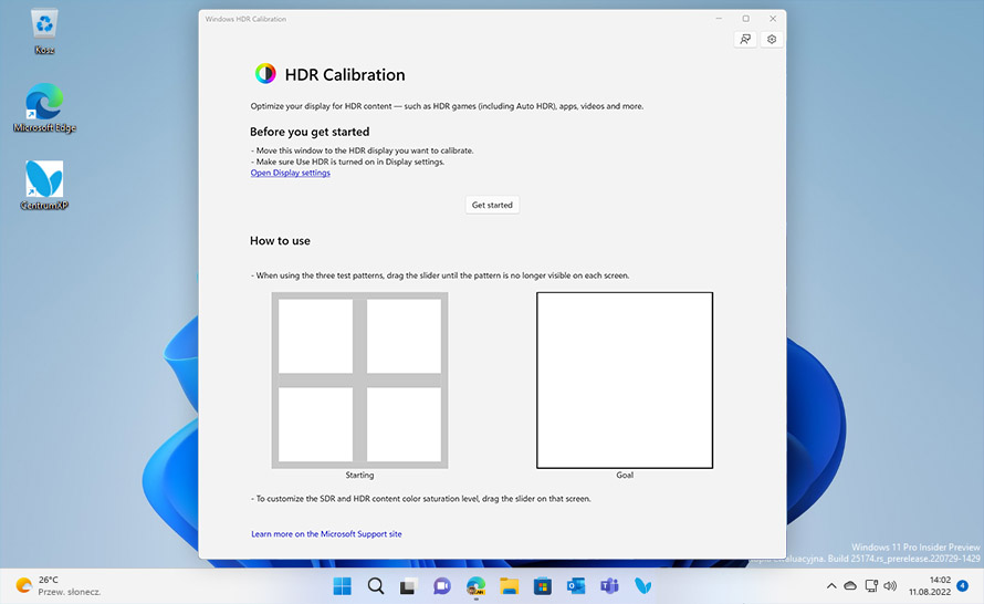 Nowa aplikacja do kalibracji HDR na Windows 11