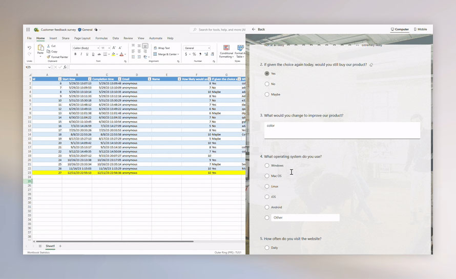 Synchronizacja danych ankiet Forms z Excelem już dostępna