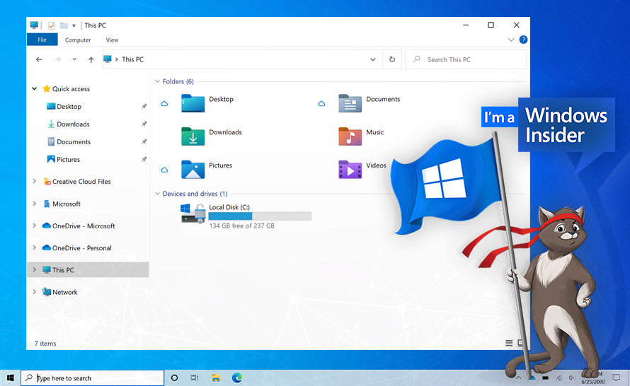 Nowe ikony w Eksploratorze plików w Windows 10 (Build 21343 w Dev Channel)