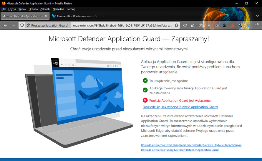 Microsoft Defender Application Guard dla Chrome i Firefoksa utraci wsparcie