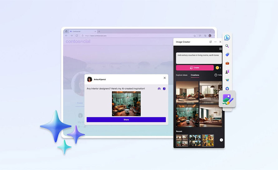 Microsoft Designer i Bing Image Creator będą tagować obrazy metadanymi