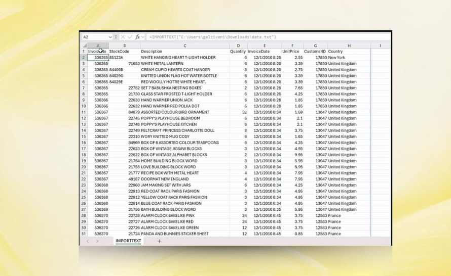 Nowe funkcje importowania tekstu do Excela