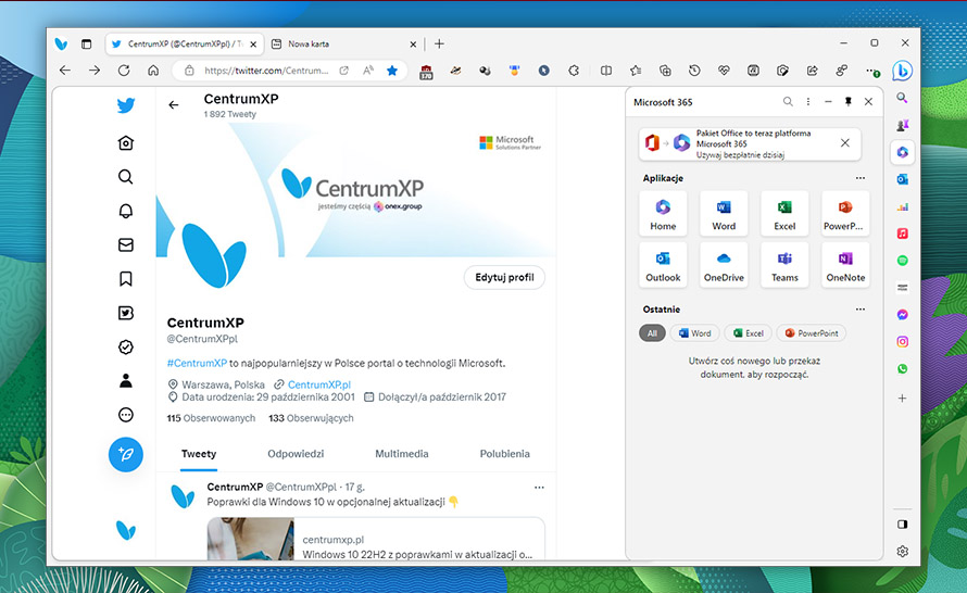 Nowy skrót klawiszowy i poprawki w Microsoft Edge Dev (build 114.0.1807.1)